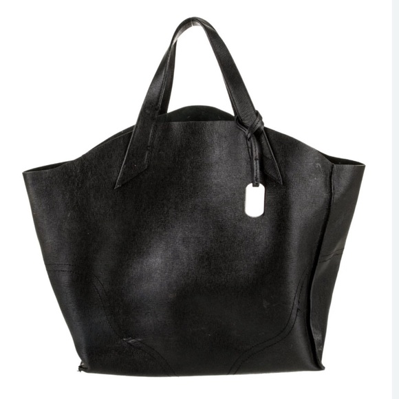 FURLA Black Saffiano Leather Small Tote Bag - Picture 1 of 15
